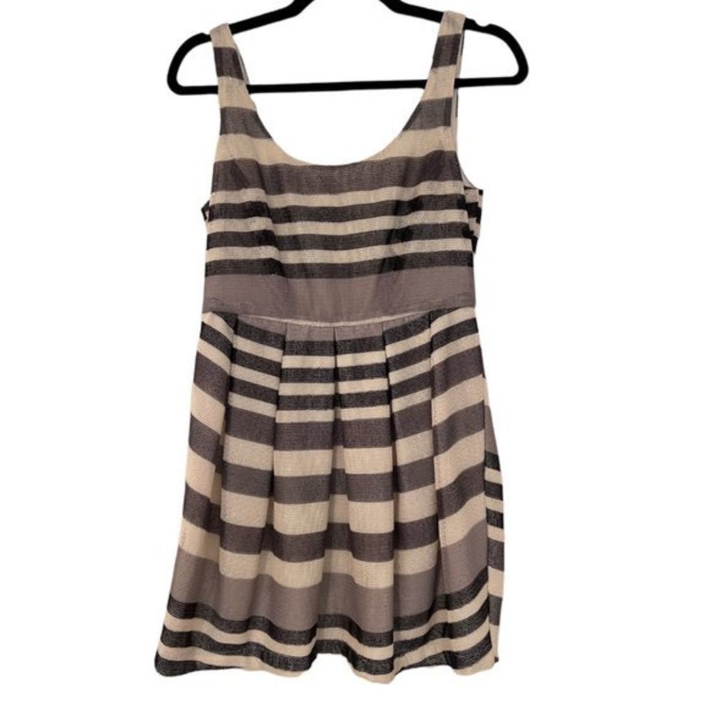BCBGeneration Striped‎ Tank Pleated Dress 6